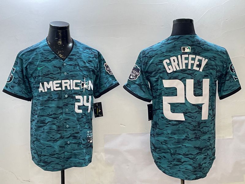 Men Seattle Mariners #24 Griffey Blue All star 2025 Nike MLB Jersey style 1->argentina jersey->Soccer Country Jersey